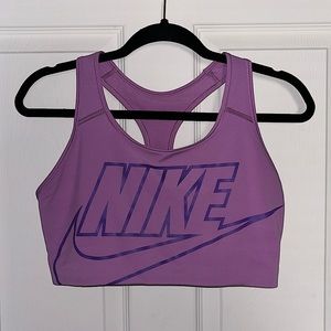 Purple Nike sports bra